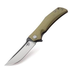 Scimitar - нож складной, рукоять бежевая G-10, клинок D2