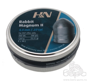Пульки H&N Rabbit Magnum II калибр 5,5 мм вес 1,64 г 200 шт - 1