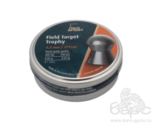 Пульки H&N Field Target Trophy калибр 4,5 мм вес 0,56 г 500 шт - 1
