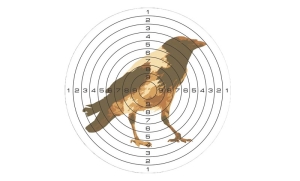 Мишень для пневматики Ворона, 140х140мм
