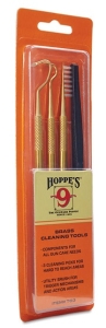Набор сервисных инструментов Hoppe`s 9 (3стержня латунь с насадками+нейлон.щетка), блистер