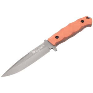 Kizlyar Supreme - нож Severus D2 Tacwash, orange g-10 handle, leather sheath - 1