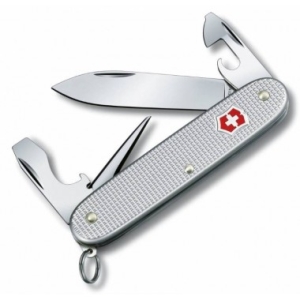 Нож Victorinox Pioneer Alox, 93мм, 8 функций, серебристый