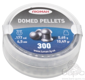 Пульки Люман Domed вес 0,68 г 300 шт - 1