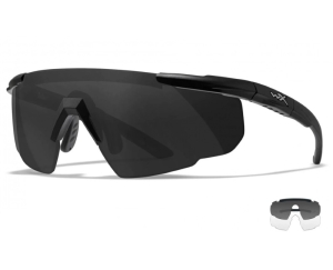 Wiley X 317 Saber ADV Smoke-Clear Matte Black Frame - очки стрелковые комплект две линзы