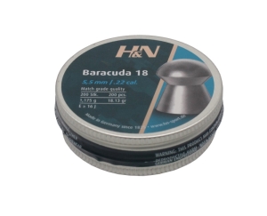 Пульки H&N Barracuda 18 калибр 5.5 мм вес 1.175 г 200 шт - 1