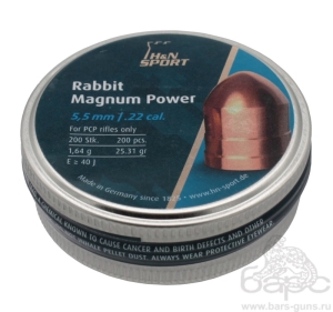 Пульки H&N Rabbit Magnum Power калибр 5,5 мм вес 1,64 г 200 шт - 1