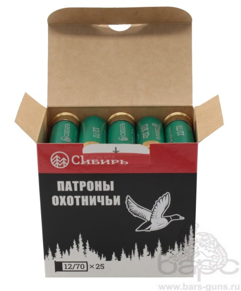 Патрон 12х70 дробь Сибирь Премиум Новосибирск