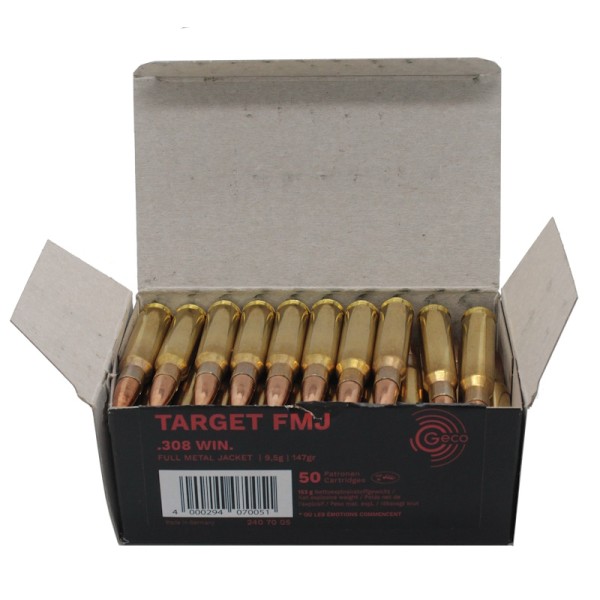 Патрон 308 Win Geco Target FMJ 9,5 г - 2