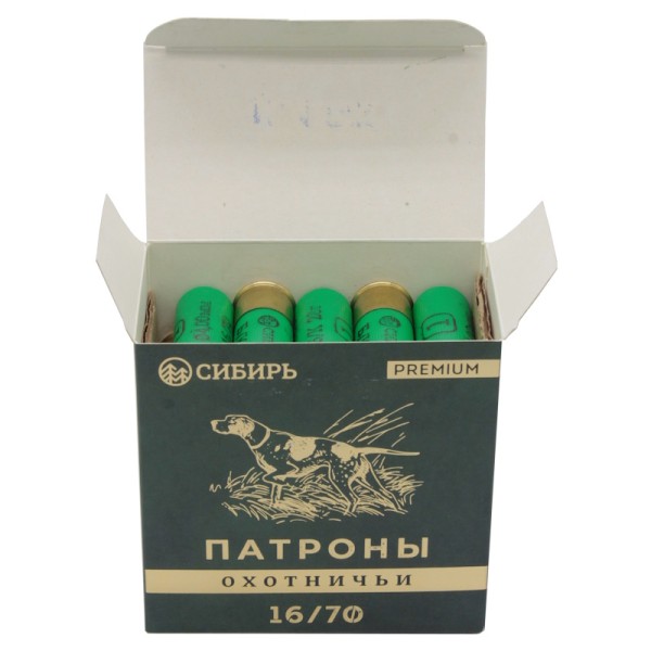 Патрон 16х70 дробь 1 Сибирь Премиум б-к - 3