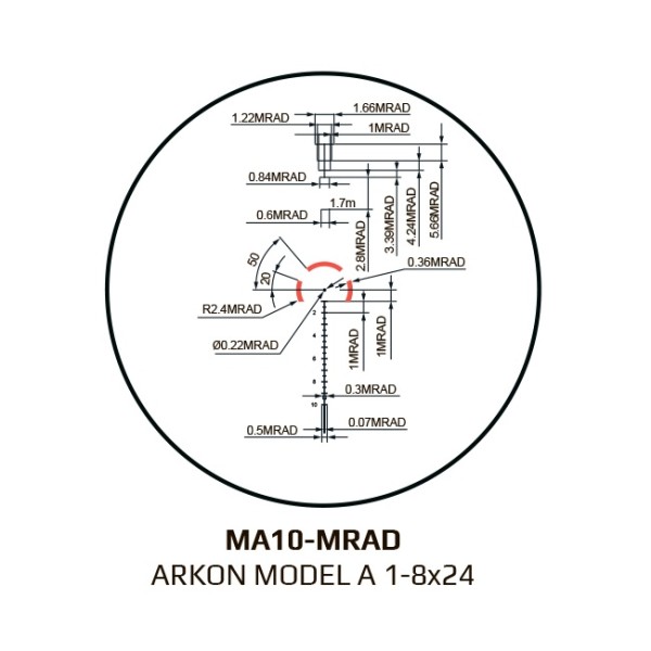 Arkon оптический прицел модель A 1-8х24 - 5