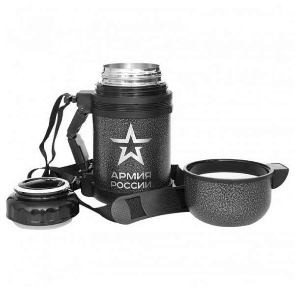 Thermos - термос универсальный Армия  0,8 л нержавеюшая сталь серый - 4