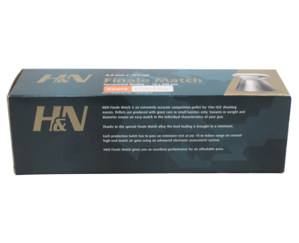 Пульки H&N Final Match Heavy винтовочные калибр 4,5 мм вес 0,53 г, 500 шт - 5