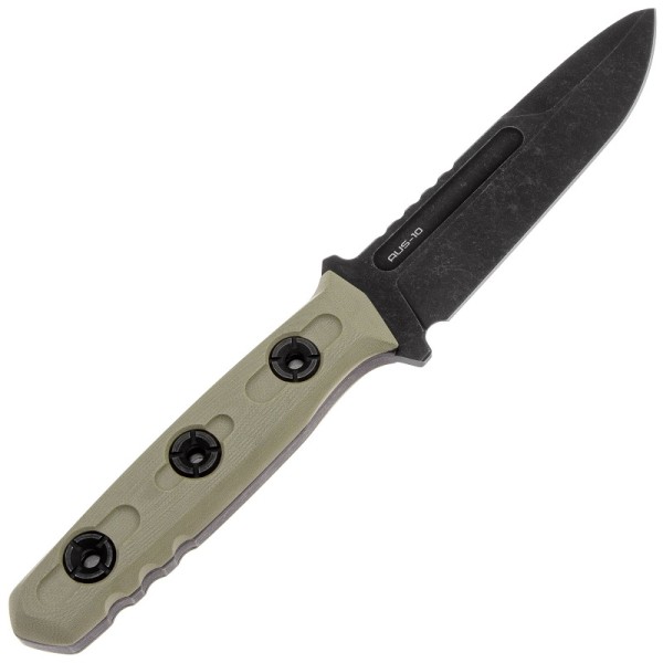 Нож NC Custom Parachuter (AUS-10 black stonewash, G10 Tan)-2