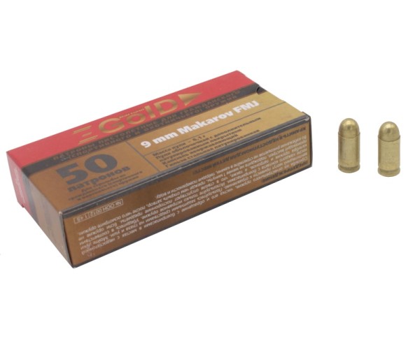 Патрон 9х18 Gold БПЗ - 1