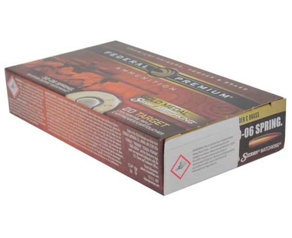 Патрон 30-06 Spr Federal 10,9 г Gold Medal Sierra Match King HP BT - 4