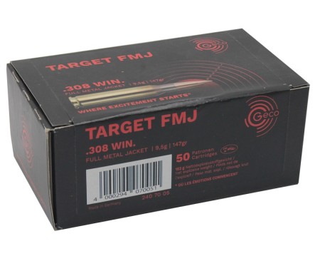Патрон 308 Win Geco Target FMJ 9,5 г - 4