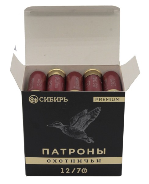 Патрон 12х70 дробь 5 Сибирь Premium 34 г - 3