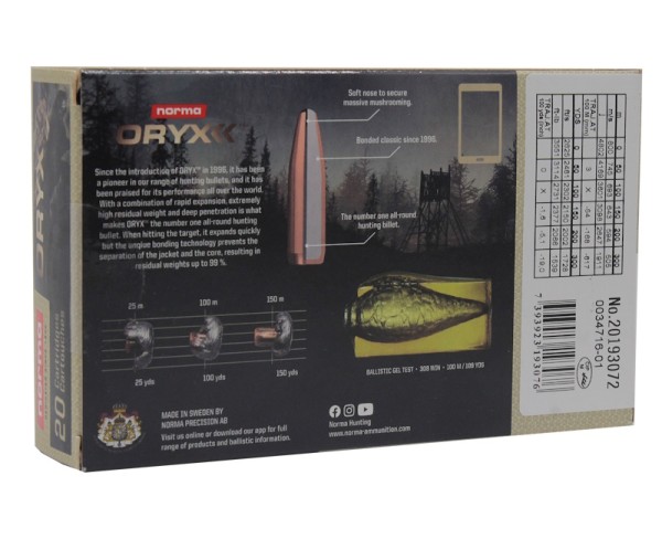 Патрон 9,3х62 Norma  Oryx 15 г - 4