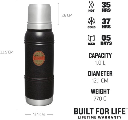 Термос Stanley Milestones 1,0 л, 1920, черный - 2