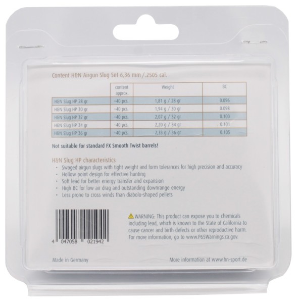 Пульки H&N Slug HP Sampler Set 6,35 мм 200 шт