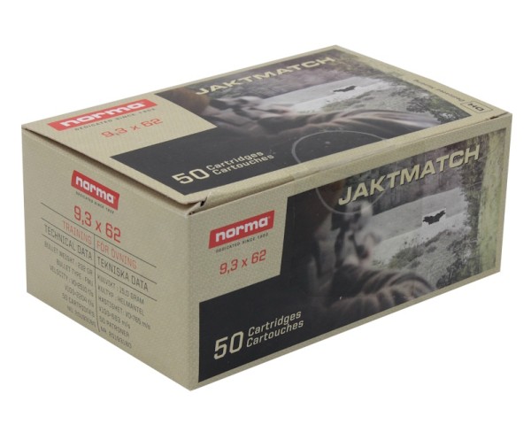 Патрон 9,3х62 Norma  Jaktmatch FMJ 15 г - 3